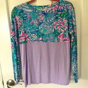 NWOT Lilly Pulitzer Finn Tee “In Full Bloom” Print